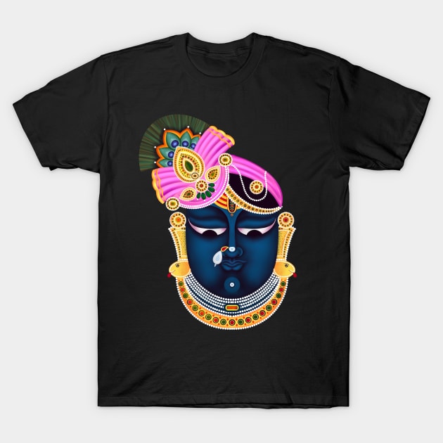 Shreenath jee Pichwai art T-Shirt by Prita_d